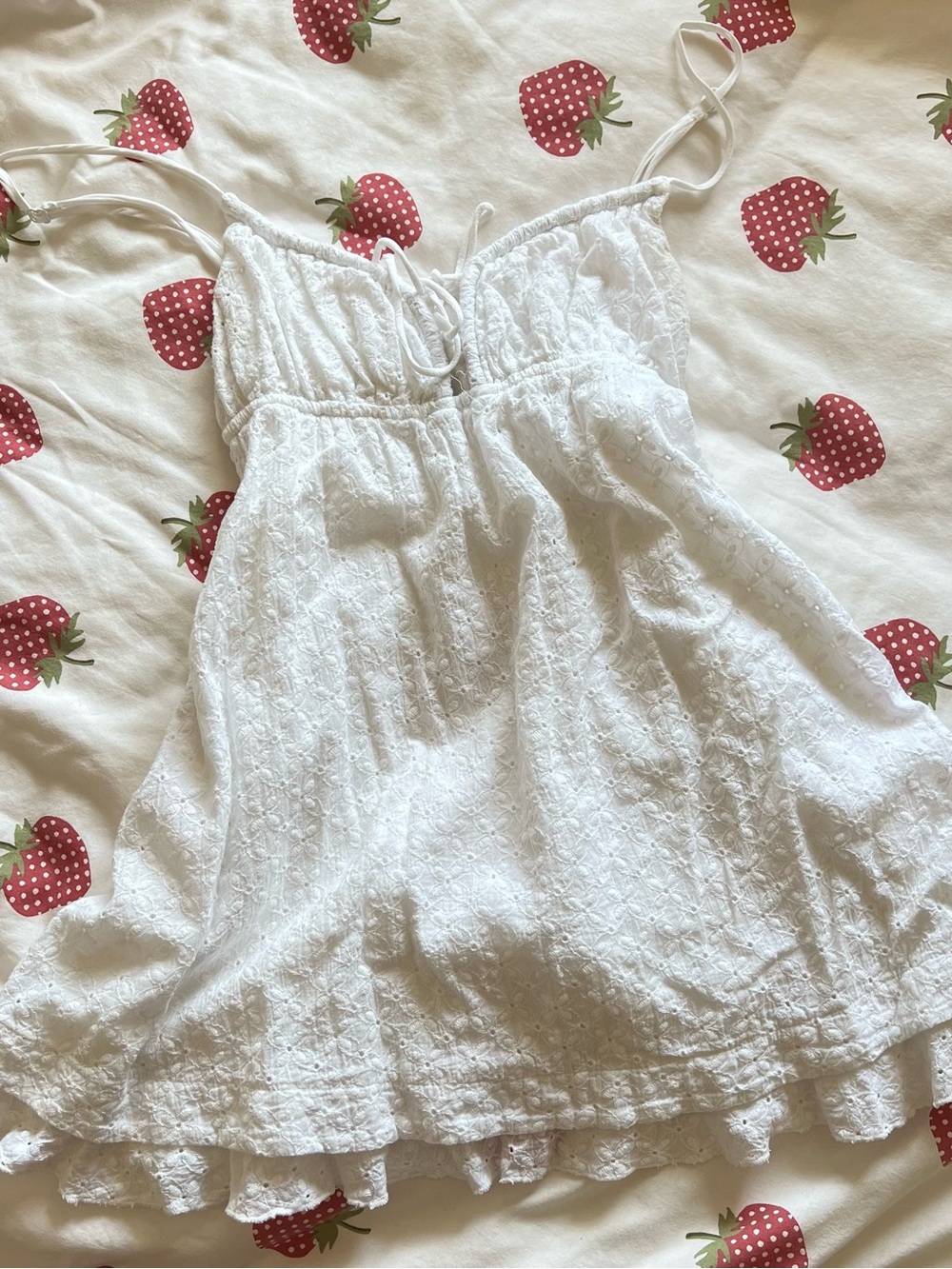 Princess Polly White Eyelet Summer Mini Dress